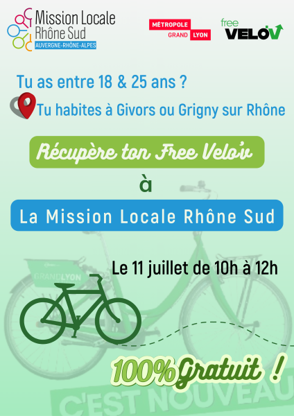 Récuperez votre Free velo’v